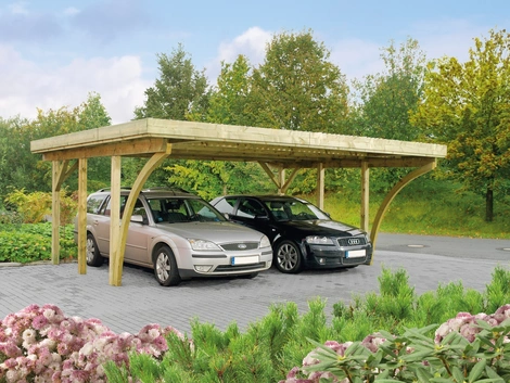 Mr.GARDENER Doppelcarport Köln 1 natur 604x504 cm