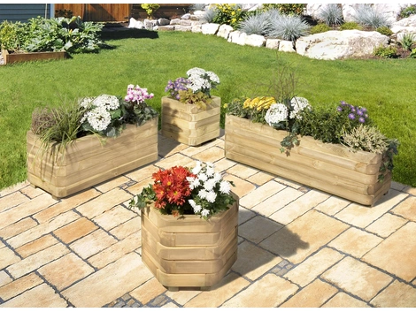 Mr.GARDENER Blumenkasten Toscana KDI 6-eckig 500x500x350 mm