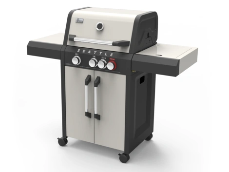 Mr.GARDENER Gasgrill Seattle 3 Pro 3 Brenner, Seitenkocher