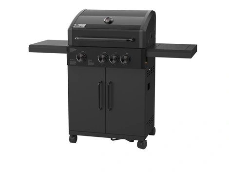 Mr.GARDENER Gasgrill Minnesota 3 Brenner, Gussroste, Seitenbrenner
