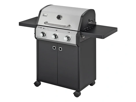Mr.GARDENER Gasgrill North Bay 3 Next 3 Brenner, schwarz/Edelstahl